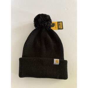Black Carhartt Beanie With Pom New With Tags